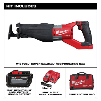 Milwaukee 2722-21HD M18 FUEL SUPER SAWZALL Cordless Reciprocating Saw Kit