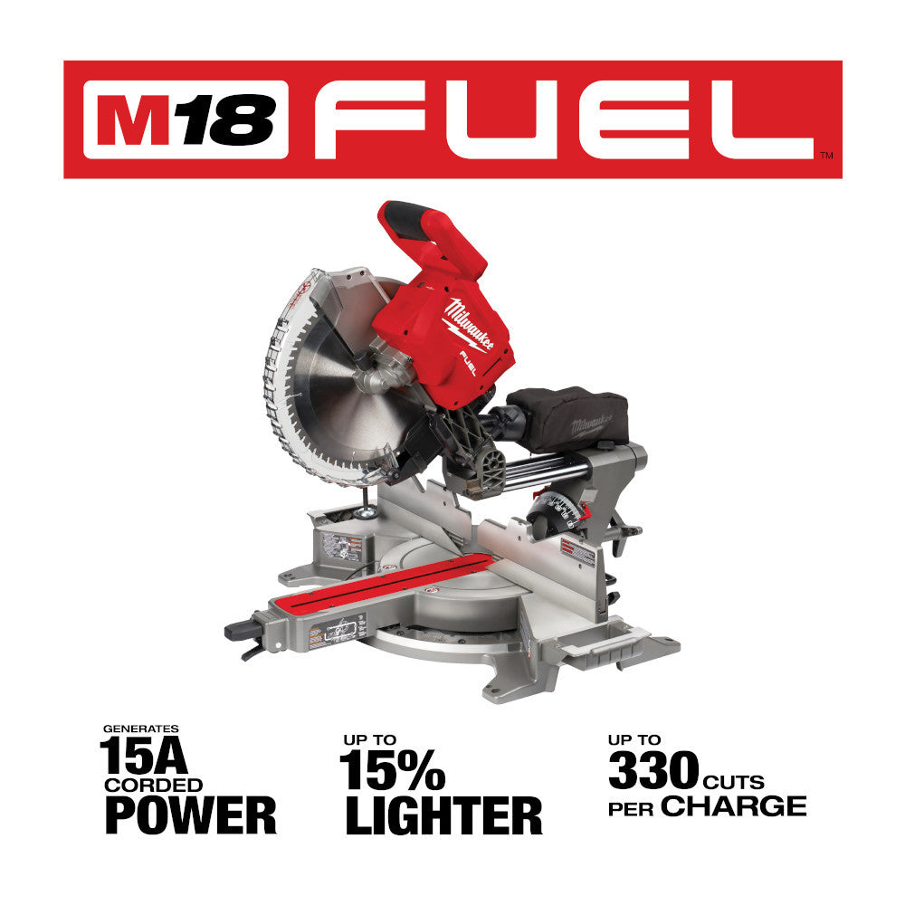 Milwaukee 2739-20 Tool M18 FUEL 18V Li-Ion Brushless Cordless 12-inch Dual Bevel Sliding Compound Miter Saw (Tool Only)