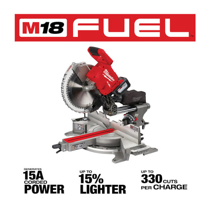Milwaukee 2739-21HD M18 FUEL Cordless Brushless 12in Dual Bevel Sliding Compound Mitre Saw with ONE-KEY Kit