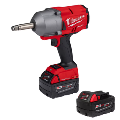 Milwaukee 2769-22R M18 FUEL ONE-KEY 18-Volt Li-Ion 1/2 inch Ext Anvil Controlled Torque Impact Wrench with Resistant Batteries