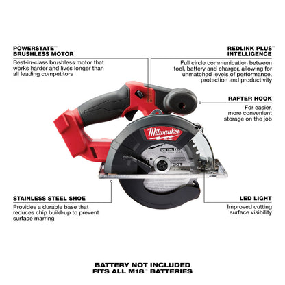 Milwaukee 2782-20 M18 FUEL Cordless Metal Cutting Circular Saw (Tool Only)