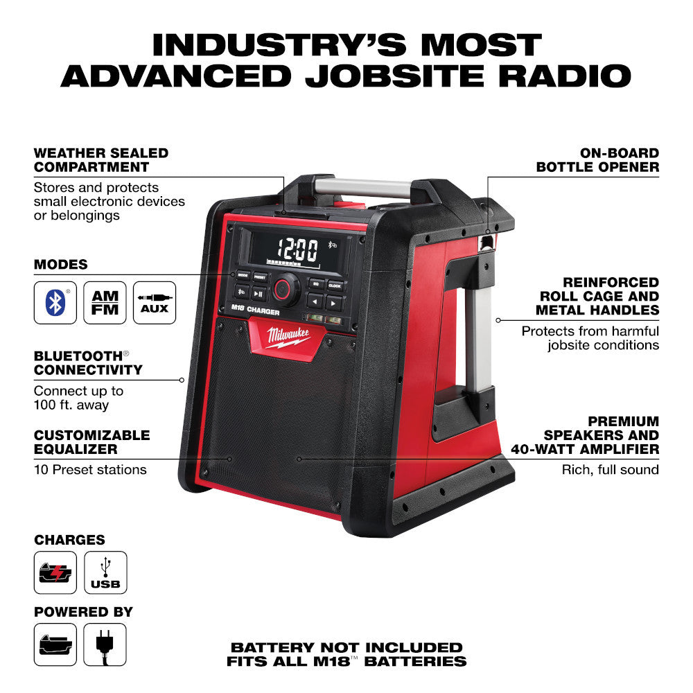 Milwaukee 2792-20 M18 Jobsite Radio/Charger (Tool Only)