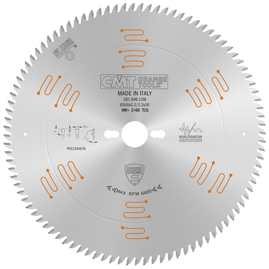CMT 281.696.12M Low Noise and Circular Saw Blade, 300 x 96 mm