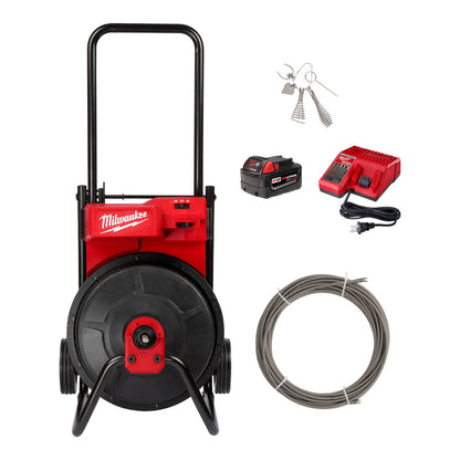 Milwaukee 2817A-21 M18 Cordless Drum Machine with 3/8in Cable Kit