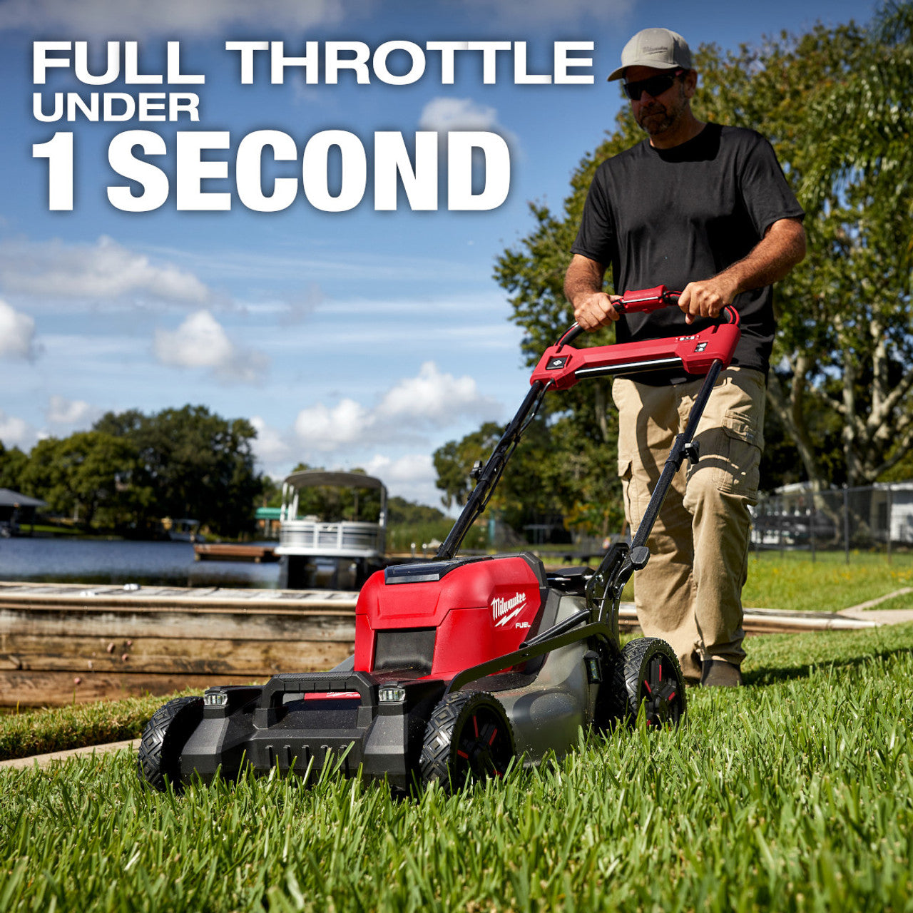Milwaukee 2823-22HD M18 FUEL 18V Brushless Cordless 21-inch Walk Behind Self-Propelled Lawn Mower W/(2) 12.0 Ah Battery