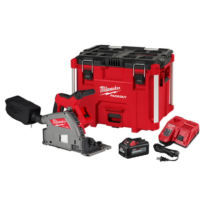 Milwaukee 2831-21 M18 FUEL 18-Volt Lithium-Ion Brushless Cordless 6-1/2" Plunge Track Saw Kit with (1) 6.0 Ah Battery