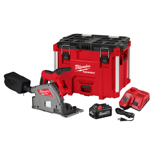 Milwaukee 2831-21 M18 FUEL 18-Volt Lithium-Ion Brushless Cordless 6-1/2" Plunge Track Saw Kit with (1) 6.0 Ah Battery