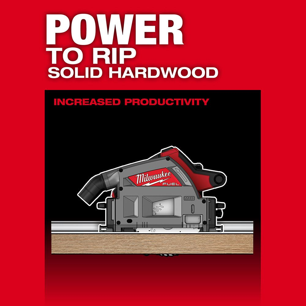 Milwaukee 2831-21 M18 FUEL 18-Volt Lithium-Ion Brushless Cordless 6-1/2" Plunge Track Saw Kit with (1) 6.0 Ah Battery