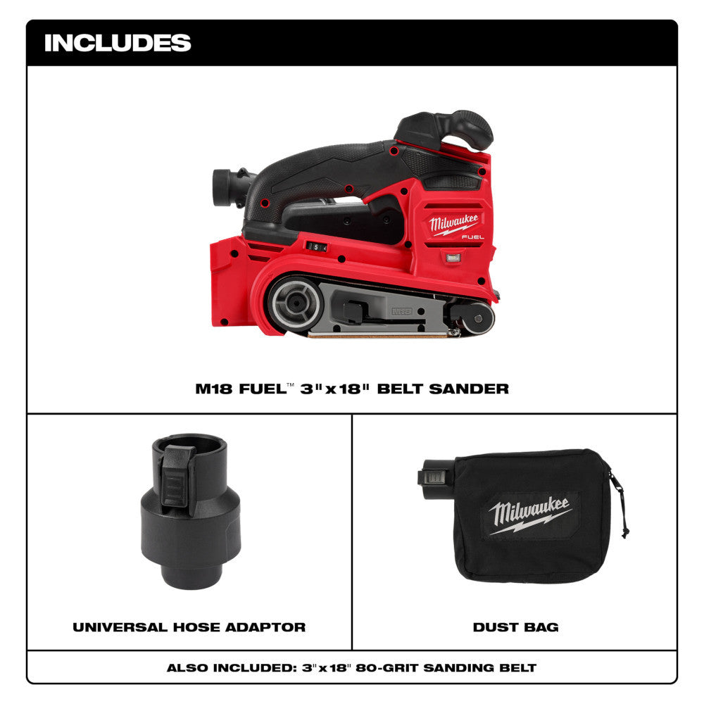 Milwaukee 2832-20 M18 FUEL 3in x 18in Belt Sander (Tool Only)