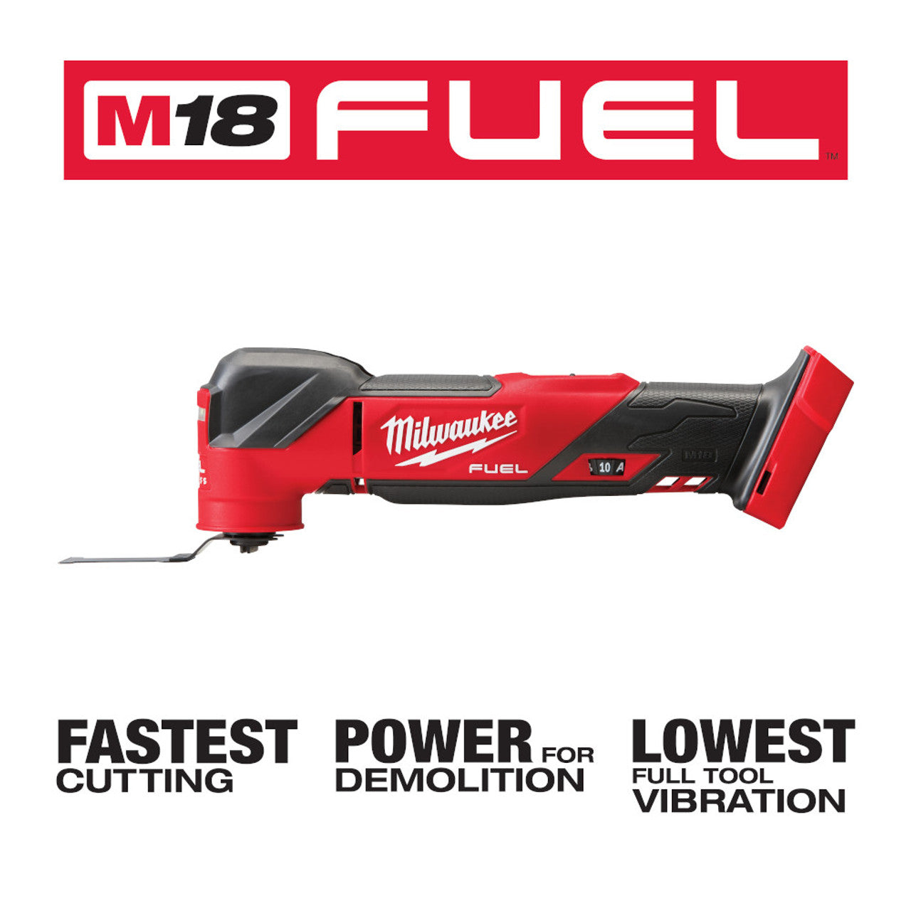 Milwaukee 2836-20 M18 FUEL 18-Volt Lithium-Ion Cordless Brushless Oscillating Multi-Tool (Tool-Only)