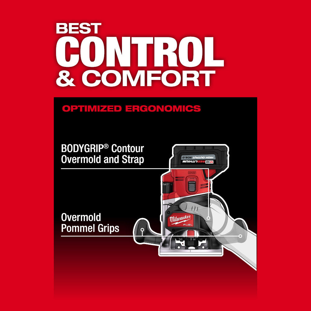 Milwaukee 2838-21 M18 FUEL 18V 1/2in Cordless Brushless Router Kit