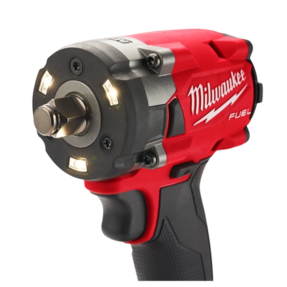 Milwaukee 2855-22R M18 FUEL 18-Volt Li-Ion Brushless 1/2" Compact Impact Wrench with Friction Ring Kit with Resistant Batteries
