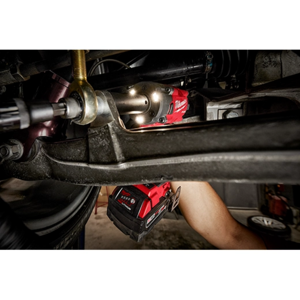 Milwaukee 2855-22R M18 FUEL 18-Volt Li-Ion Brushless 1/2" Compact Impact Wrench with Friction Ring Kit with Resistant Batteries