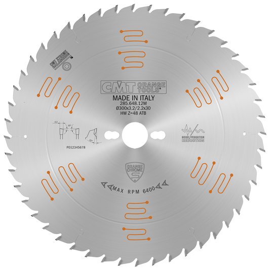 CMT 285.648.12M Industrial Panel Saw Blades for Solid Wood