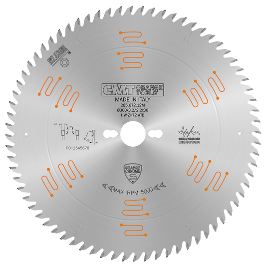 CMT 285.672.12M Industrial Panel Saw Blades for Solid Wood