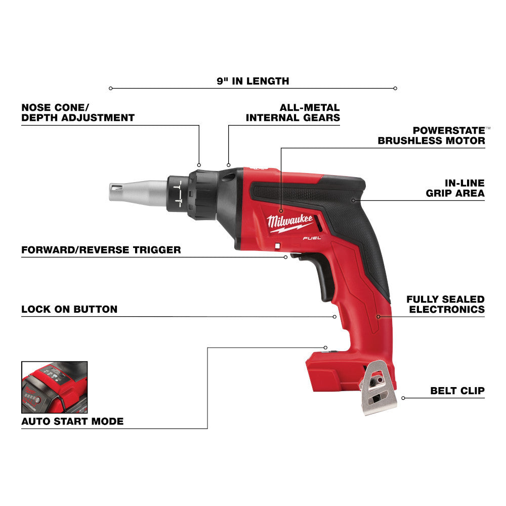 Milwaukee 2866-20 M18 FUEL Cordless Drywall Screw Gun (Tool Only)