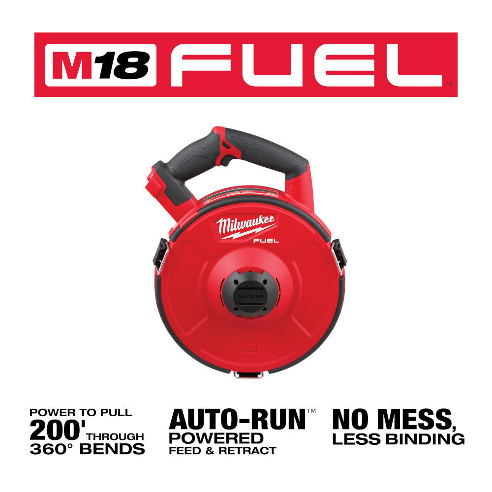 Milwaukee 2873-20 M18 FUEL ANGLER Cordless Brushless 120' Steel Pulling Fish Tape (Tool Only)