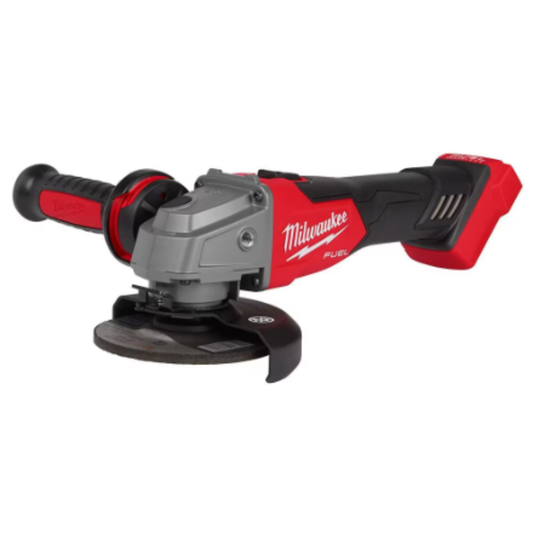 Milwaukee 2881-20 M18 FUEL 18-Volt Lithium-Ion Brushless Cordless 4-1/2 -inch/5 -inch Grinder with Slide Switch (Tool-Only)