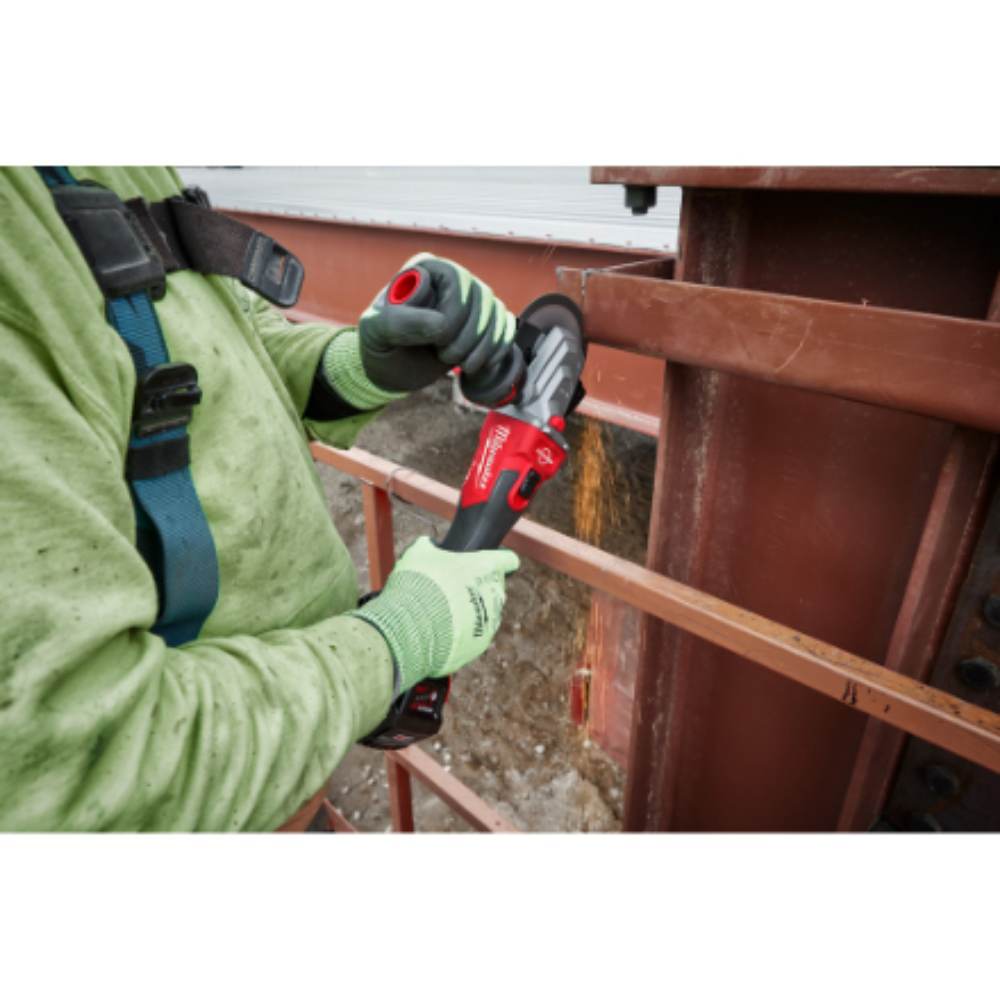 Milwaukee 2887-20 M18 FUEL 18-Volt Brushless 5 inch Flathead Braking Grinder with Slide Switch Lock-On (Tool-Only)