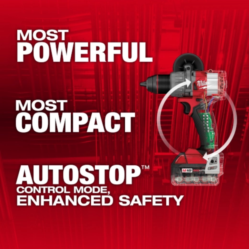 Milwaukee 2903-22 M18 FUEL 18-Volt Li-Ion Brushless Next Generation 1/2 inch Drill/Driver Kit with(2) 5.0Ah Batteries