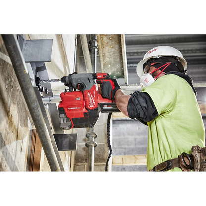 Milwaukee 2912-22DE M18 FUEL 18V Li-Ion 1" Cordless SDS-Plus Rotary Hammer with Dust Extractor Kit, Two 6.0 Ah Batteries