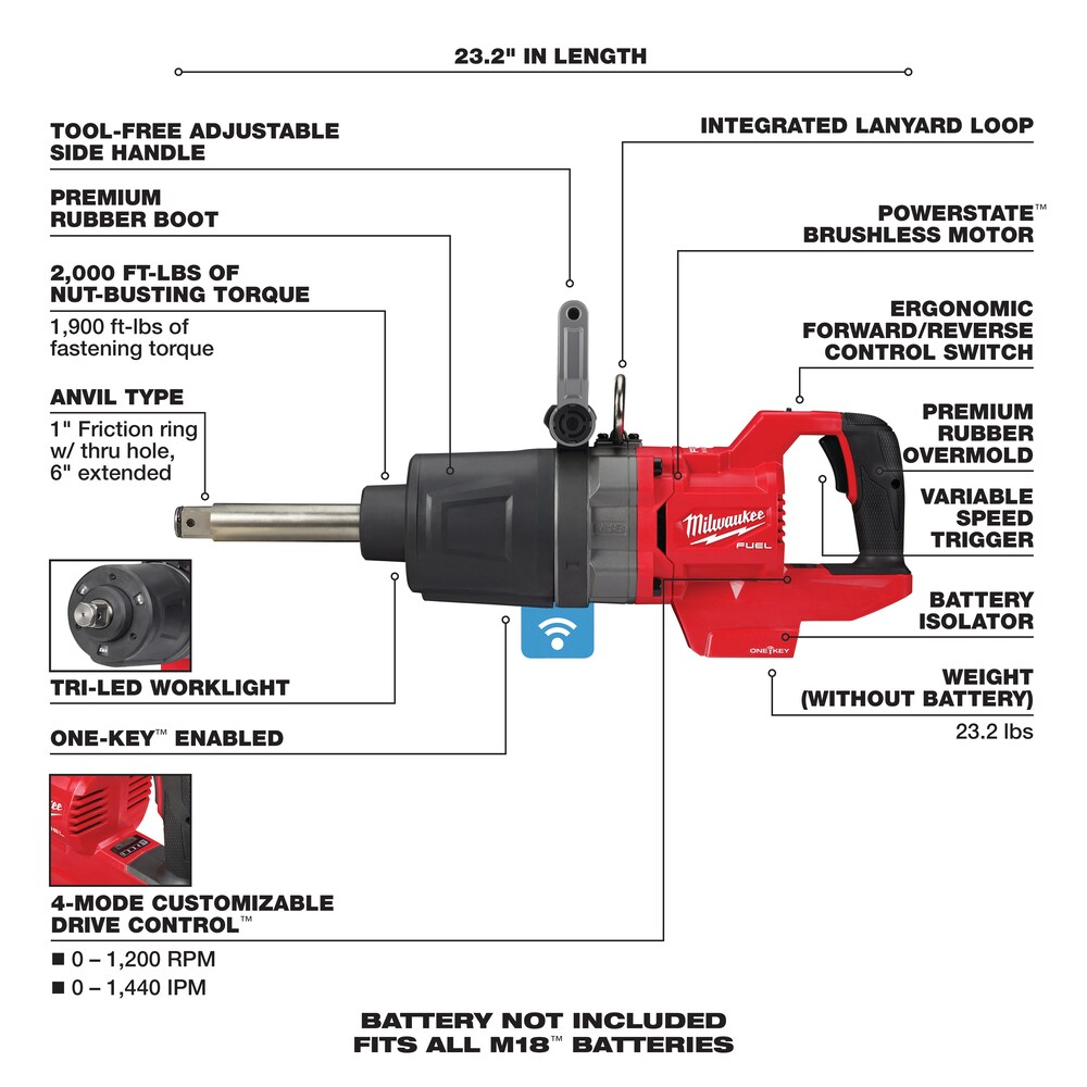 Milwaukee 2915-20 M18 FUEL 18-Volt Lithium-Ion Brushless Cordless 1-1/8" SDS-Plus Rotary Hammer (Tool Only)