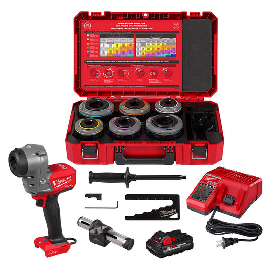 Milwaukee 2937-21 M18 FUEL Cordless Brushless Covered Conductor Cable Stripper Kit with Adjustable Bushings