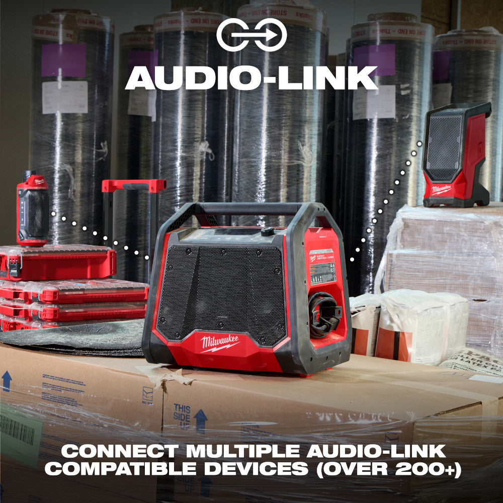Milwaukee 2956-20 M18 Cordless Bluetooth Jobsite Radio + Charger (Tool Only)