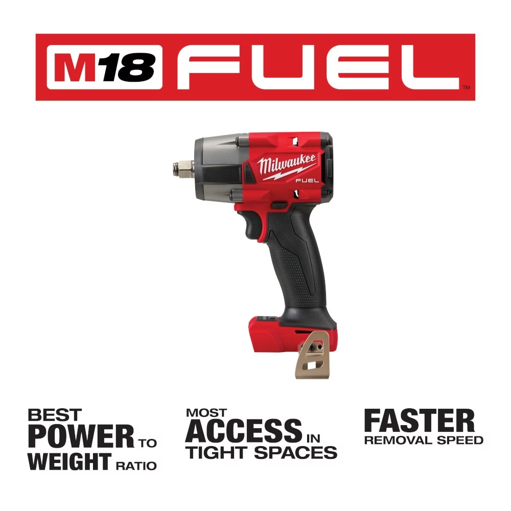 Milwaukee 2962-20 M18 FUEL 18V Brushless Cordless Mid Torque 1/2" Impact Wrench with Friction Ring (Tool Only)