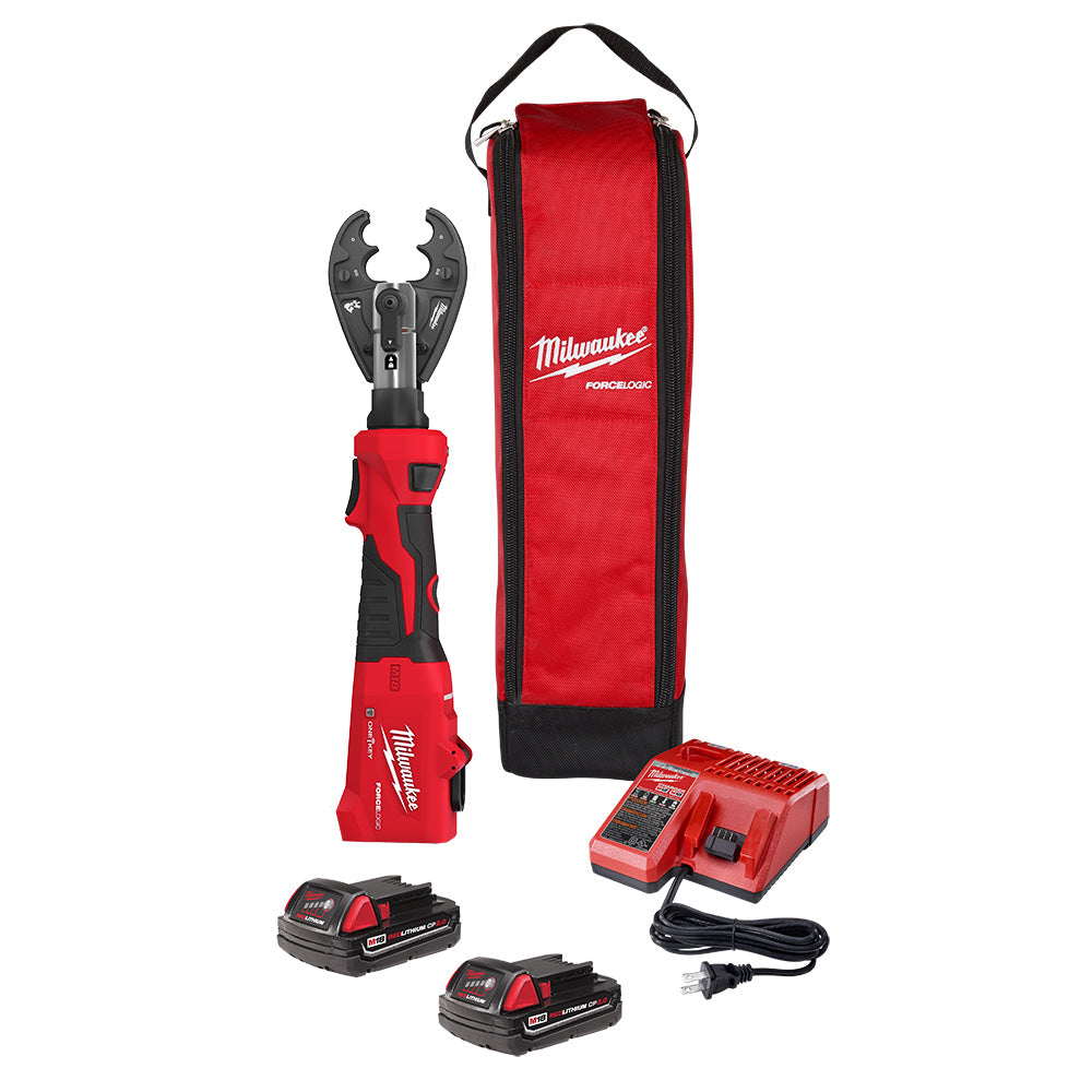 Milwaukee 2978-22O M18 FORCE LOGIC 6T Linear Utility Crimper Kit with O-D3 Jaw