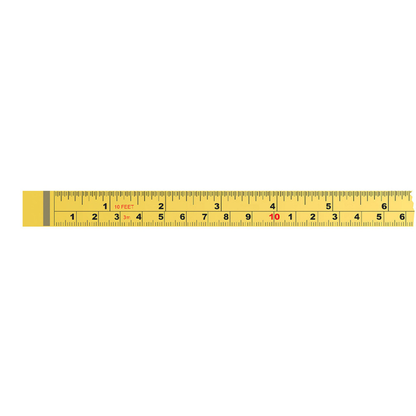 ROK 28394 3/4in x 3m / 10' Left to Right SAE/Metric Self-Adhesive Tape Measure