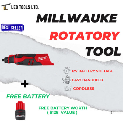 Milwaukee 2525-20 Tool M12 12V Lithium-Ion Cordless Brushless Rotary Tool (Tool-Only)