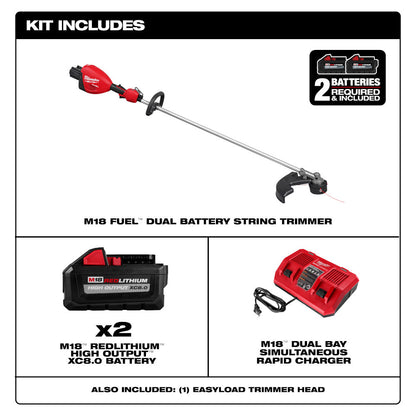 Milwaukee 3006-22 M18 FUEL Cordless Brushless 17in Dual Battery String Trimmer Kit