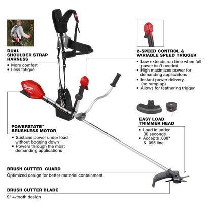 Milwaukee 3015-20 M18 FUEL Brush Cutter & String Trimmer (Tool Only)