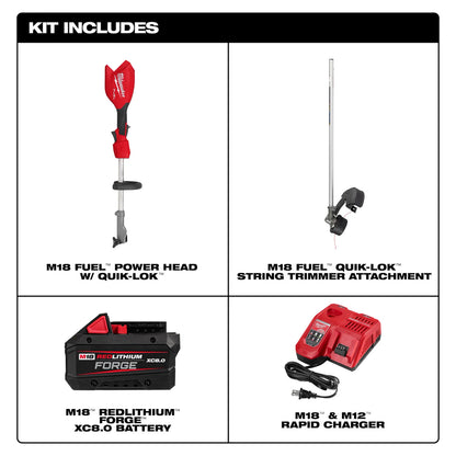 Milwaukee 3016-21ST GEN2 M18 FUEL String Trimmer with QUIK-LOK 8.0Ah Kit
