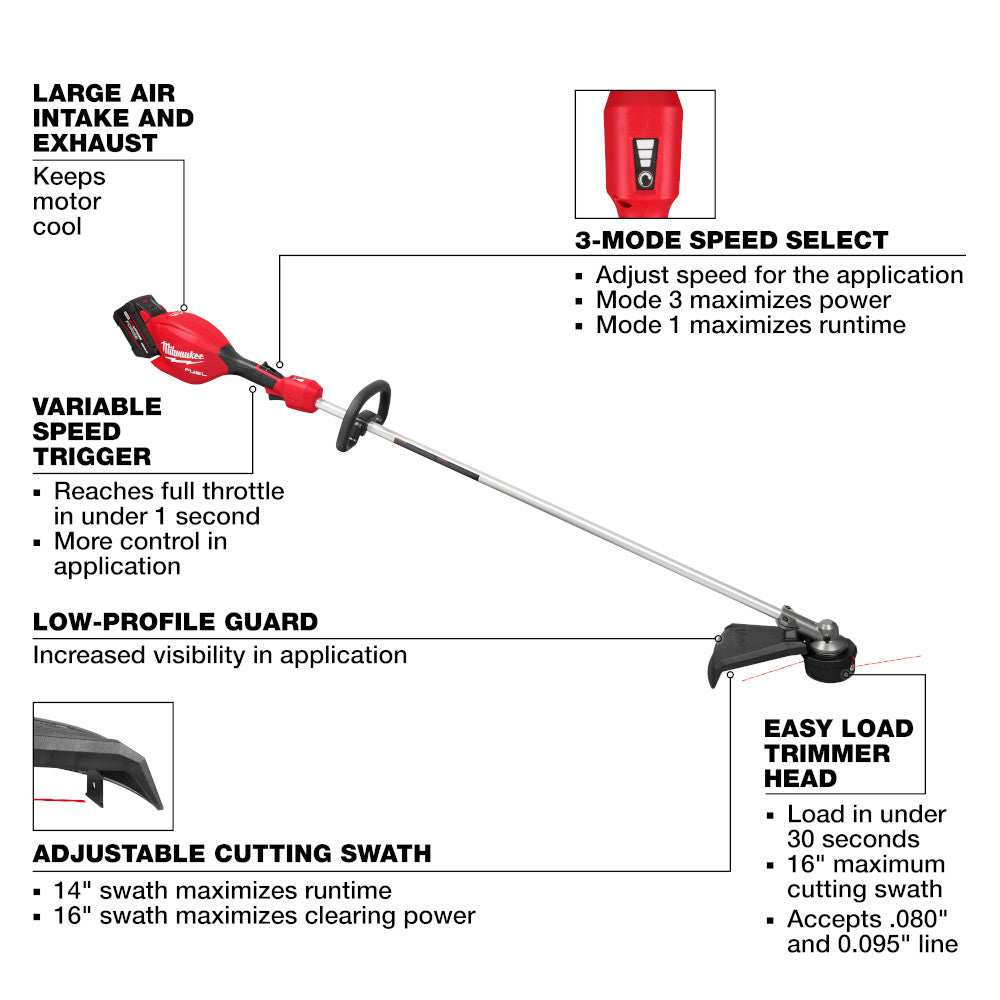 Milwaukee 3046-21HD M18 FUEL Cordless Brushless 16in String Trimmer Kit