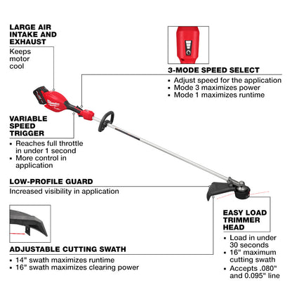 Milwaukee 3046-21HD M18 FUEL Cordless Brushless 16in String Trimmer Kit