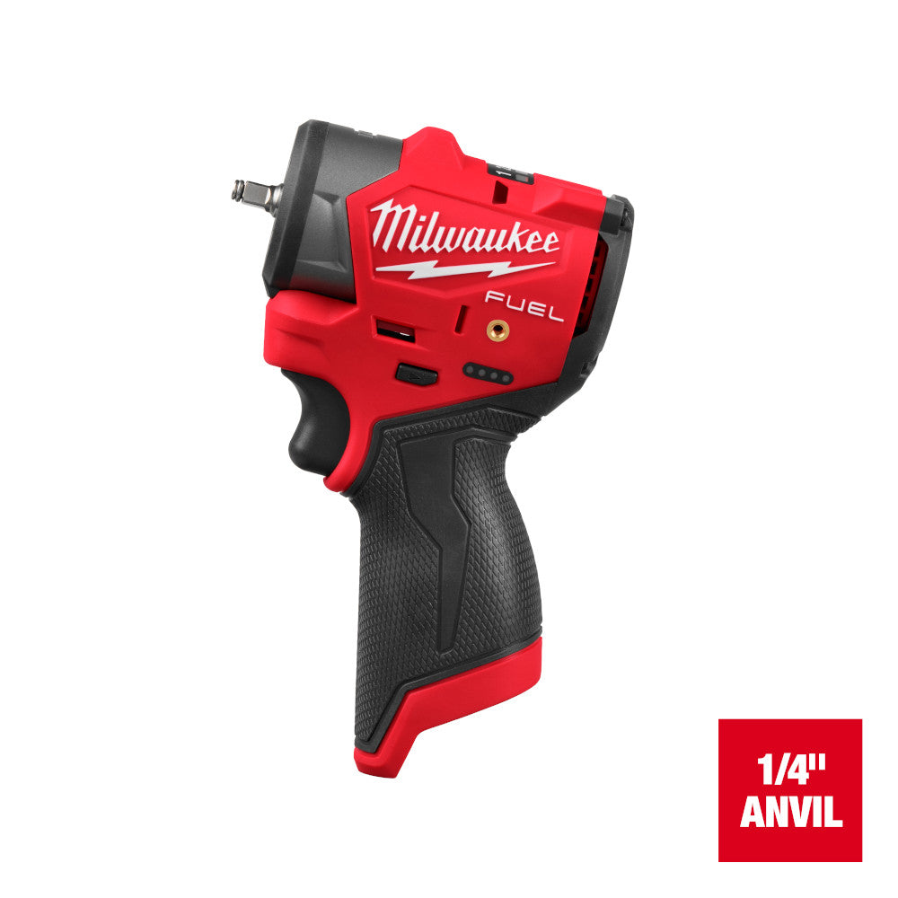 Milwaukee 3048-20 M12 FUEL Cordless Brushless 1/4in Subcompact Impact Driver with Friction Ring (Tool Only)