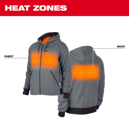 Milwaukee 306G-21M M12 Heated Gray Hoodie Kit - Medium