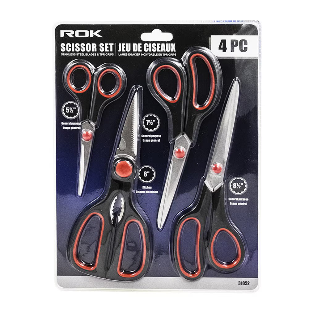 4-Piece Multipurpose Scissors Set | General-Purpose Cutting Tools