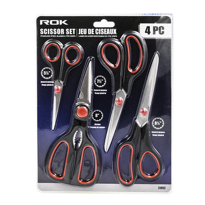 4-Piece Multipurpose Scissors Set | General-Purpose Cutting Tools
