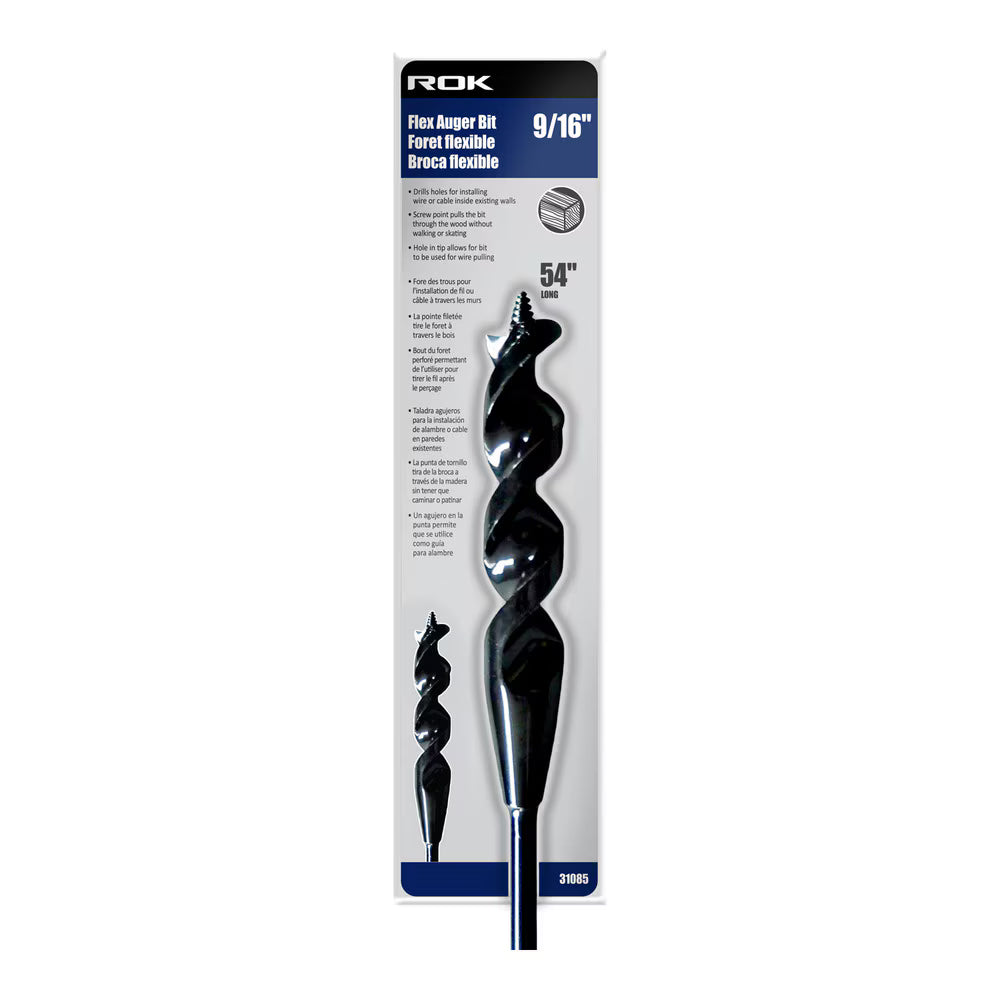 9/16" x 54" Flexible Auger Bit