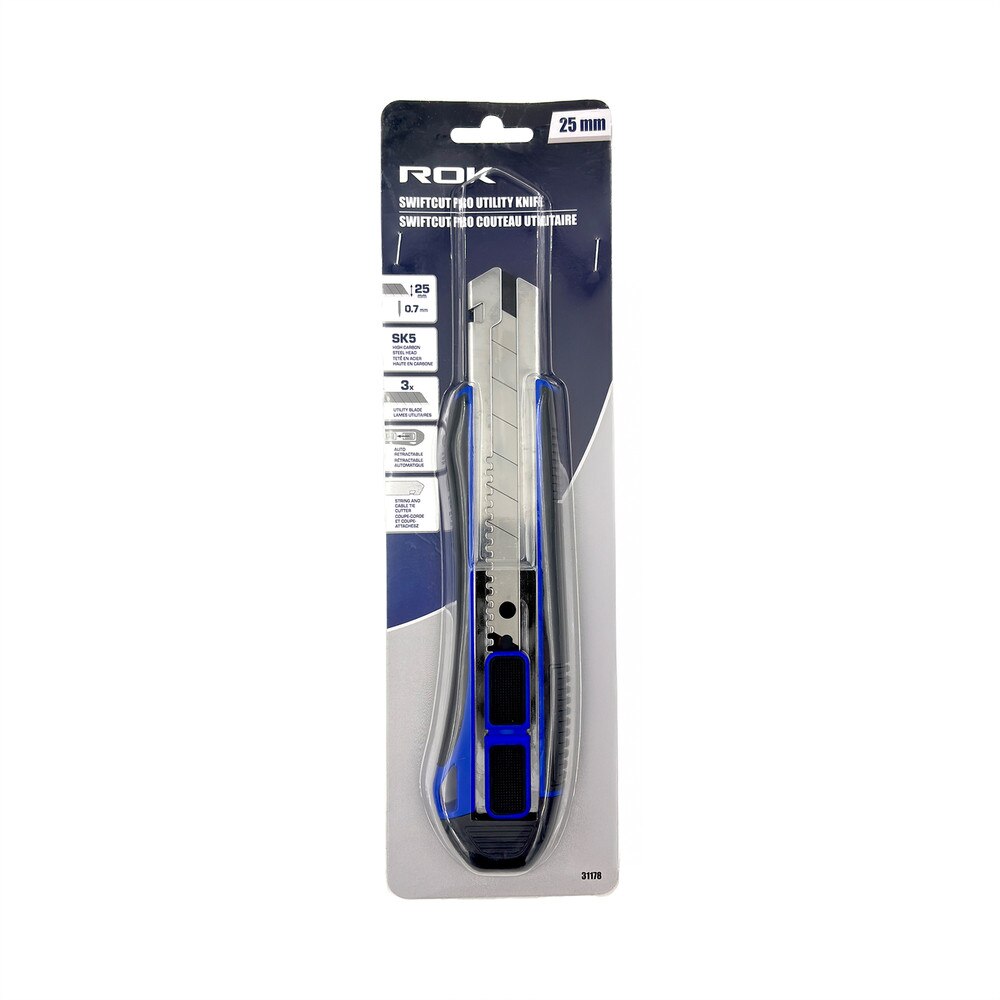 25mm Fixed & Auto Retractable Utility Knife