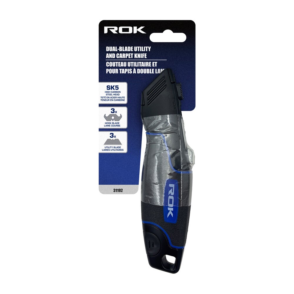 Dual-Blade Utility Knife & Carpet Cutter | Heavy-Duty Cutting Tool