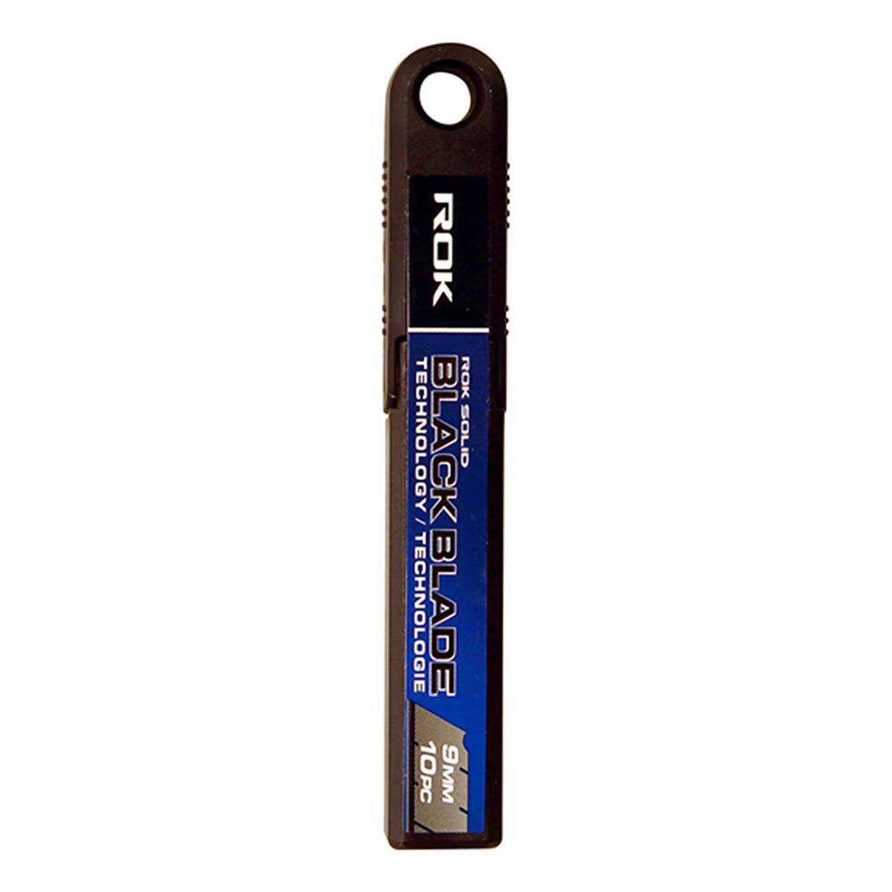 ROK Black Heavy-Duty Replacement Blades, 9 mm, 10-Piece Set