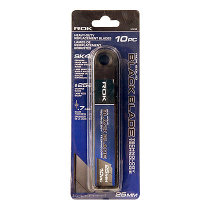 ROK Black HD Replacement Blades, 25 mm, 10-Piece Set