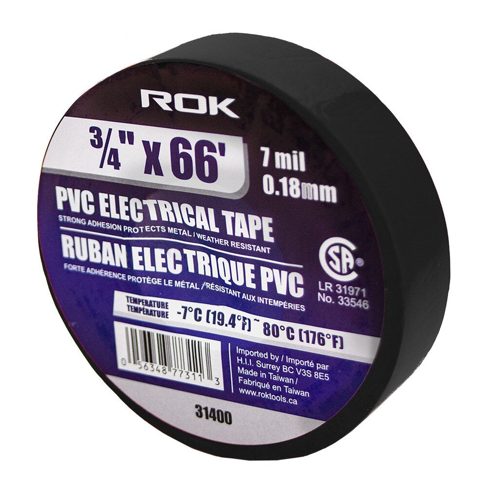 3/4-Inch Black PVC Electrical Tape | Insulating Tape