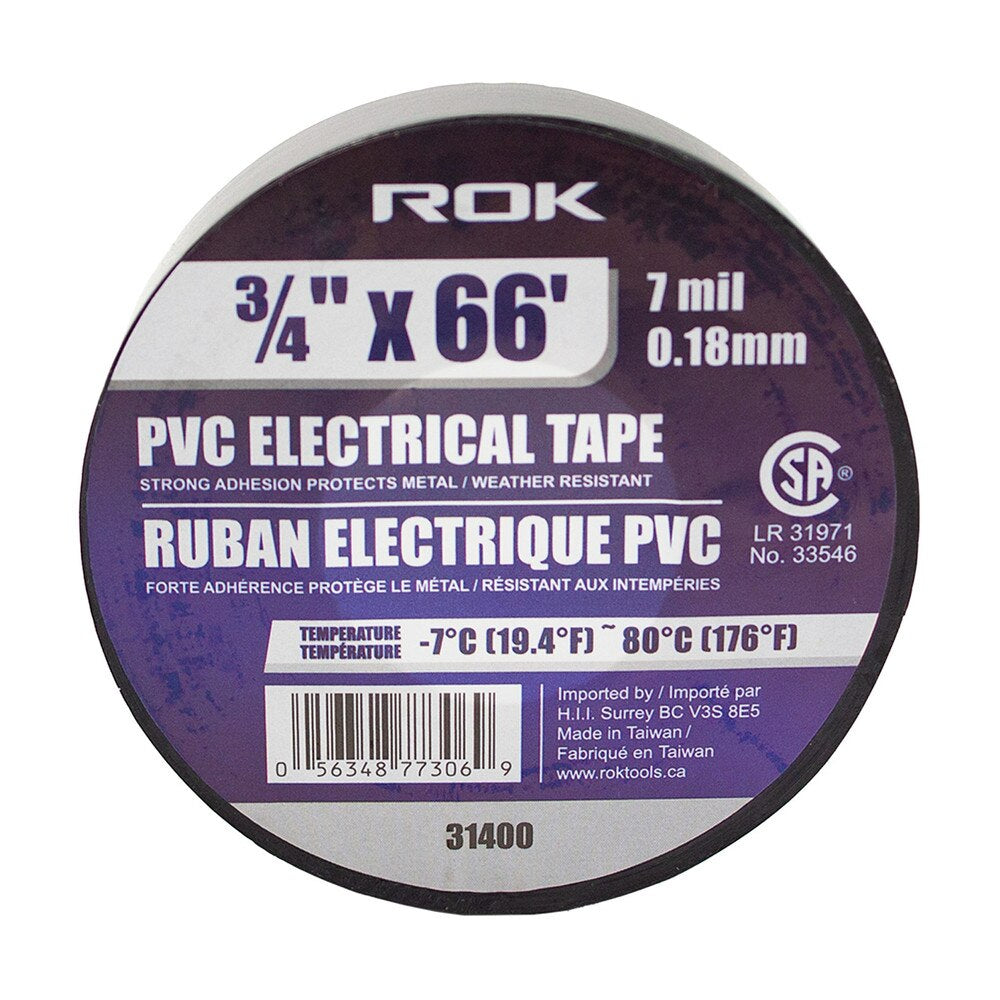 3/4-Inch Black PVC Electrical Tape | Insulating Tape