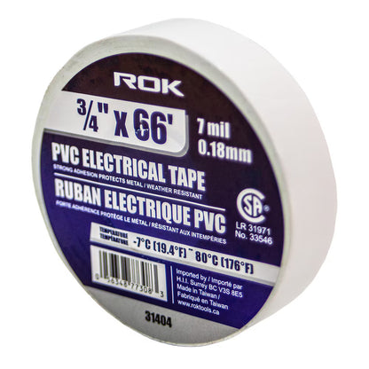 3/4-Inch White PVC Electrical Tape | Insulating Tape