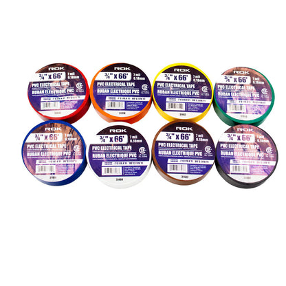 3/4-Inch x 66 ft Blue PVC Electrical Tape | 7 Mil Insulating Tape for Wire & Cable
